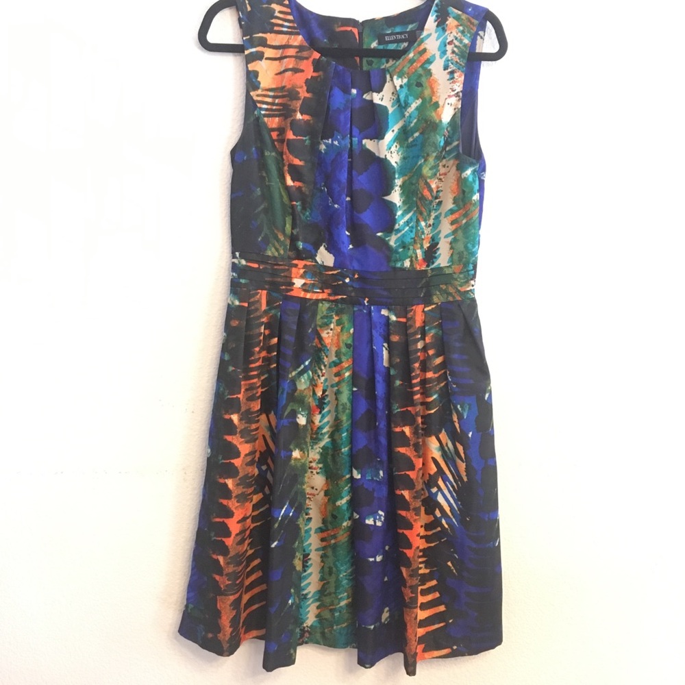 Water Color Print Fit & Flare Dress